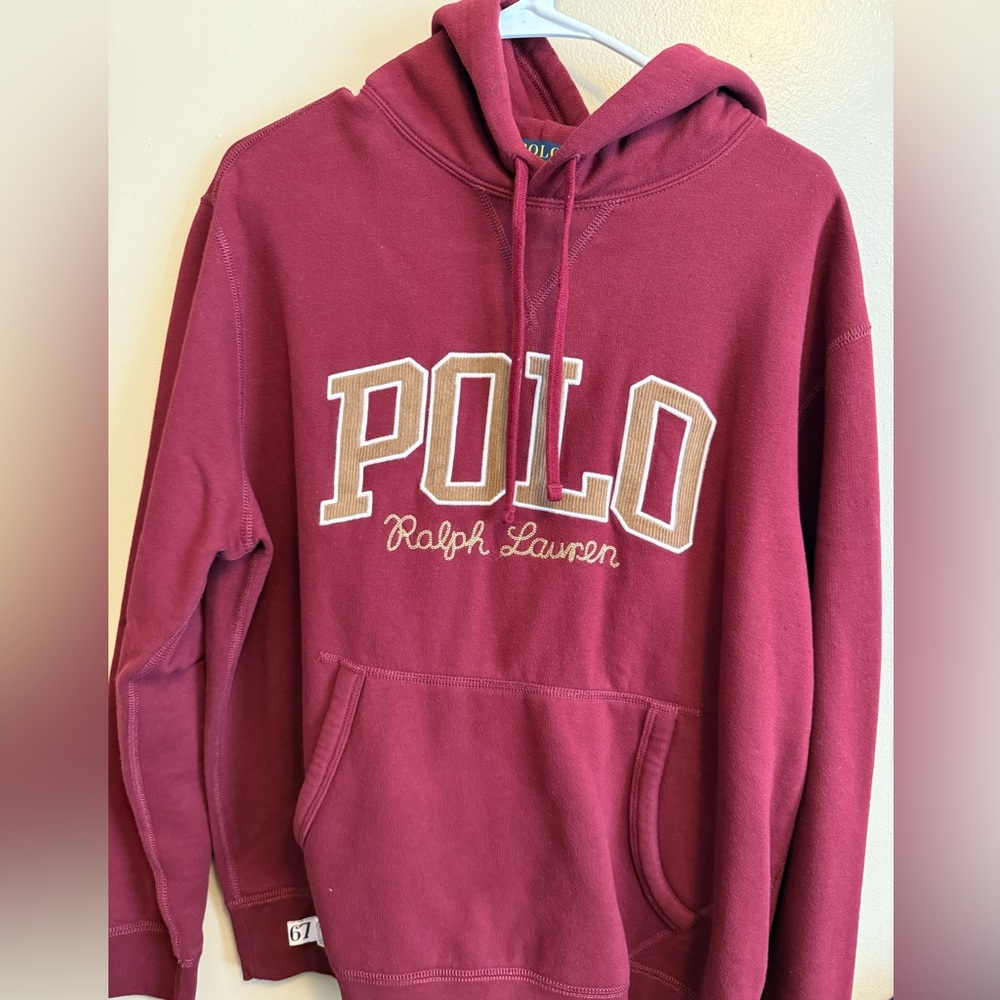 Polo by Ralph Lauren Men's Burgundy Hoodie